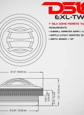 DS18 100 Watts 1" VC Aluminum Silk Dome Tweeter                                     - TW2.5 - Image 6