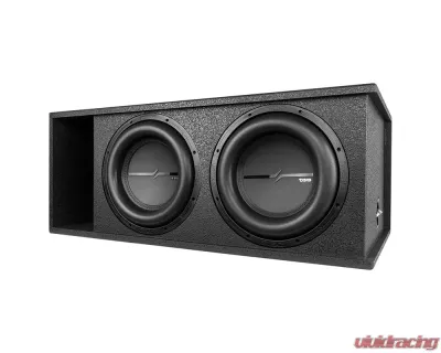 DS18 Dual 12" Loaded Subwoofer Ported Rugged Armored Enclosure With ZXI12.4D 2000 Watts Rms - ZXI-212LD.RG