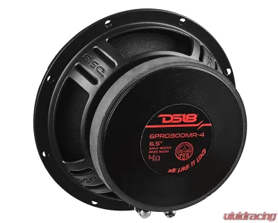 DS18 150 Watts RMS 4-Ohm Pro 6.5" High Sensitivity Professional Mid-Range Loudspeaker - 6PRO300MR-4