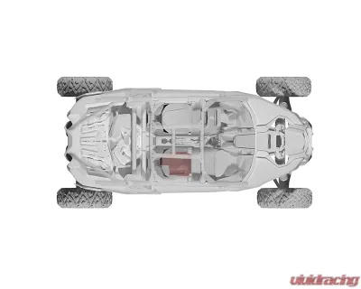 DS18 Passenger Side 12" Under Seat Subwoofer Enclosure w/ PSW12.4D Shallow Water Resistant Subwoofer Can-Am Maverick X3 - CA-X3BASS/P