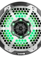 DS18 Black Carbon Fiber 125 Watts RMS 4-Ohm NXL 6.5" 2-Way Coaxial Marine Speaker w/ LED RGB Lights                                     - CF-65M - Image 3
