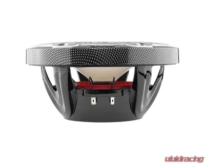 DS18 Black Carbon Fiber 125 Watts RMS 4-Ohm NXL 8" 2-Way Coaxial Marine Speaker w/ LED RGB Lights - CF-8M