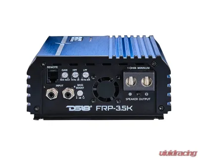 DS18 Blue 3500 Watts RMS 1-Ohm FRP Compact Full-Range Class D 1-Channel Amplifier - FRP-3.5K/BL
