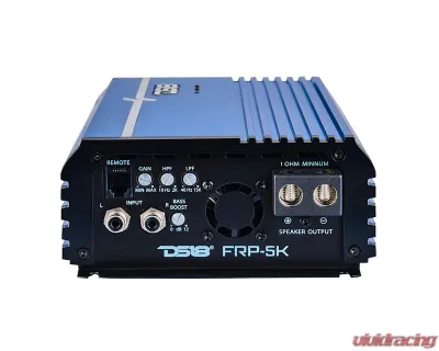 DS18 Blue 5000 Watts RMS 1-Ohm FRP Compact Full-Range Class D 1-Channel Amplifier - FRP-5K/BL