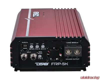 DS18 Red 5000 Watts RMS 1-Ohm FRP Compact Full-Range Class D 1-Channel Amplifier - FRP-5K/RD