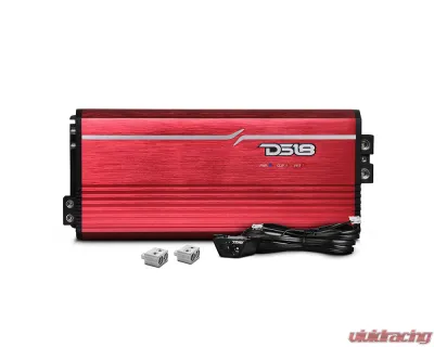 DS18 Red 5000 Watts RMS 1-Ohm FRP Compact Full-Range Class D 1-Channel Amplifier - FRP-5K/RD