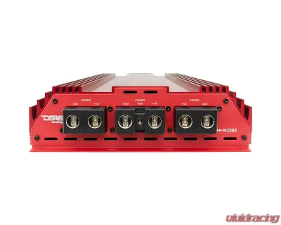 DS18 Red 10000 Watts RMS 1-Ohm Hooligan KO 1-Channel Amplifier w/ Voltmeter - H-KO10/RD