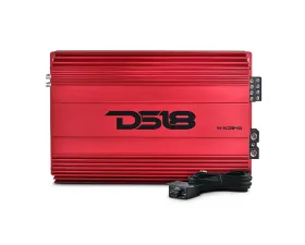 DS18 Red 4 x 300 Watts RMS 4-Ohm Hooligan KO Full Range Class D 4-Channel Amplifier
