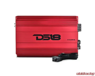 DS18 Red 4 x 300 Watts RMS 4-Ohm Hooligan KO Full Range Class D 4-Channel Amplifier - H-KO340/RD
