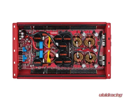 DS18 Red 5000 Watts RMS 1-Ohm Hooligan KO 1-Channel Amplifier w/ Voltmeter - H-KO5/RD