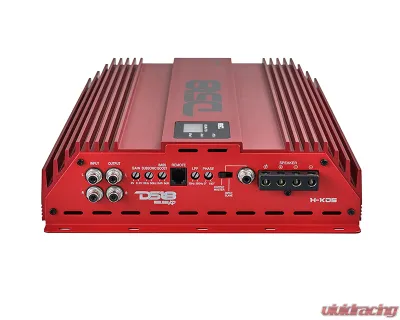 DS18 Red 5000 Watts RMS 1-Ohm Hooligan KO 1-Channel Amplifier w/ Voltmeter - H-KO5/RD