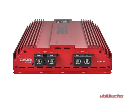 DS18 Red 5000 Watts RMS 1-Ohm Hooligan KO 1-Channel Amplifier w/ Voltmeter - H-KO5/RD
