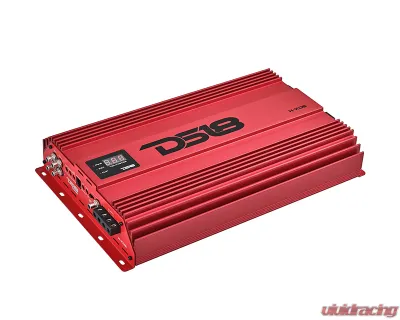 DS18 Red 5000 Watts RMS 1-Ohm Hooligan KO 1-Channel Amplifier w/ Voltmeter - H-KO5/RD