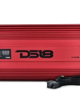 DS18 Red 5000 Watts RMS 1-Ohm Hooligan KO 1-Channel Amplifier w/ Voltmeter                                     - H-KO5/RD - Image 6