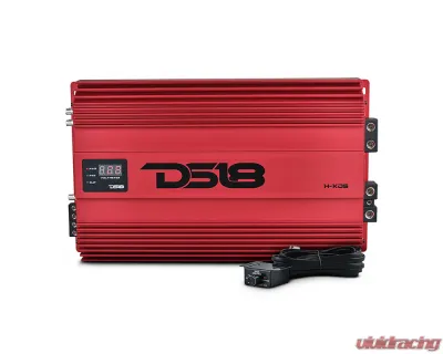DS18 Red 5000 Watts RMS 1-Ohm Hooligan KO 1-Channel Amplifier w/ Voltmeter - H-KO5/RD