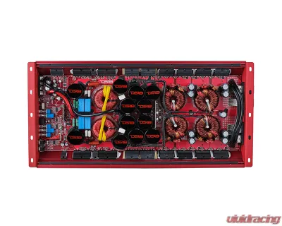 DS18 Red 8000 Watts RMS 1-Ohm Hooligan KO 1-Channel Amplifier w/ Voltmeter - H-KO8/RD