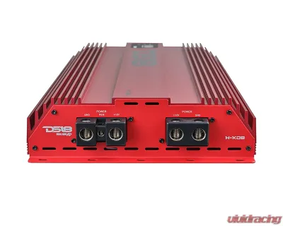 DS18 Red 8000 Watts RMS 1-Ohm Hooligan KO 1-Channel Amplifier w/ Voltmeter - H-KO8/RD