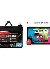 DS18 INFINITE 35 AH 1250 Watts AGM Power Cell 12 Volt Battery                                     - INF-35AH - Image 2