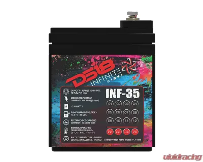 DS18 INFINITE 35 AH 1250 Watts AGM Power Cell 12 Volt Battery - INF-35AH