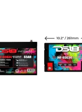 DS18 INFINITE 65 AH 2000 Watts AGM Group 34 Power Cell 12 Volt Battery                                     - INF-65G34AH - Image 2