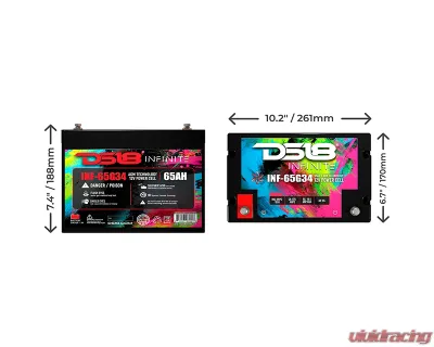 DS18 INFINITE 65 AH 2000 Watts AGM Group 34 Power Cell 12 Volt Battery - INF-65G34AH