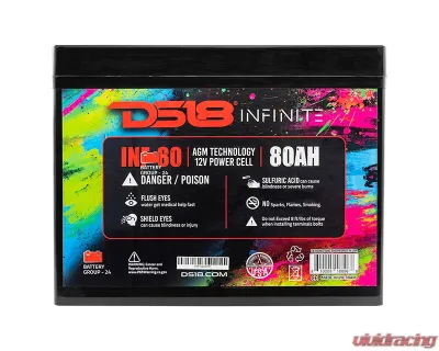 DS18 INFINITE 80 AH 2300 Watts AGM Power Cell 12 Volt Battery - INF-80AH