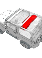 DS18 4x8" Speakers White Overhead Sound Bar System w/ Tweeters PRO-TW4L / 2 X Drivers PRO-DRNSC1.5 & Harness Jeep Wrangler JK | JKU                                     - JK-SBAR/WH.HT - Image 2