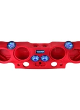 DS18 4x8" Speakers Red Overhead Sound Bar System w/ Tweeters PRO-TW4L / 2 X Drivers PRO-DRNSC1.5 & Harness Jeep Wrangler JK | JKU                                     - JK-SBAR/RD.HT - Image 4
