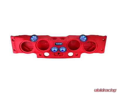 DS18 4x8" Speakers Red Overhead Sound Bar System w/ Tweeters PRO-TW4L / 2 X Drivers PRO-DRNSC1.5 & Harness Jeep Wrangler JK | JKU - JK-SBAR/RD.HT