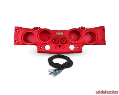 DS18 4x8" Speakers Red Overhead Sound Bar System w/ Tweeters PRO-TW4L / 2 X Drivers PRO-DRNSC1.5 & Harness Jeep Wrangler JK | JKU - JK-SBAR/RD.HT