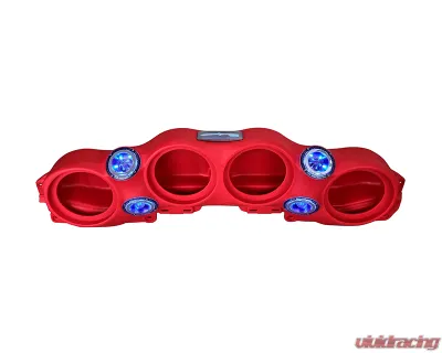 DS18 4x8" Speakers Red Overhead Sound Bar System w/ Tweeters PRO-TW4L & Harness Jeep Wrangler JL | JLU | JT 2018-2023 - JL-SBAR/RD.HT