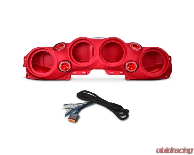 DS18 4x8" Speakers Red Overhead Sound Bar System w/ Tweeters PRO-TW4L & Harness Jeep Wrangler JL | JLU | JT 2018-2023 - JL-SBAR/RD.HT