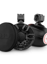 DS18 500 Watts Black NXL 8" Compact Wakeboard Tower Speakers w/ Hybrid Mid-Range / Compression Driver Loudspeaker / RGB LED Lights & Speaker Cover                                     - NXL-X8PRO/BK - Image 2