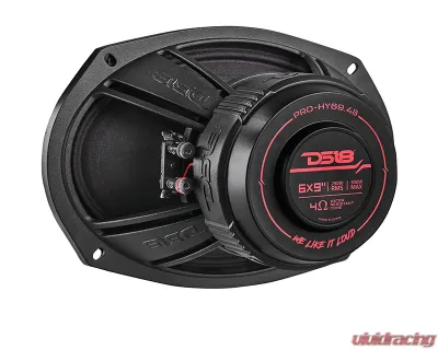 DS18 250 Watts RMS 4-Ohm Pro 6x9" Water Resistant Hybrid Mid-Range Loudspeaker with Built-in Driver - PRO-HY69.4B