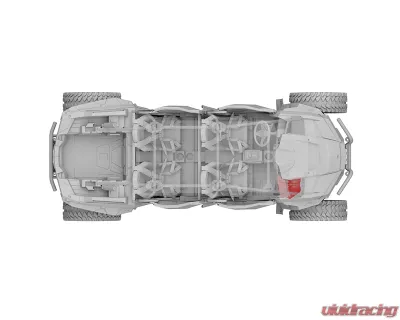 DS18 Glove Box 1200 Watts Carbon Fiber 10" Subwoofer Enclosure Polaris RZR 2014-2022 - RZR-GBSUB10LD