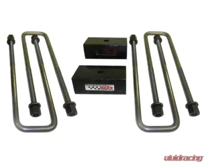 SuspensionMAXX Heavy Duty Rear Block and U-Bolt Kit 2" Chevrolet Silverado | GMC Sierra 3500 2011-2020 - SMX-156720