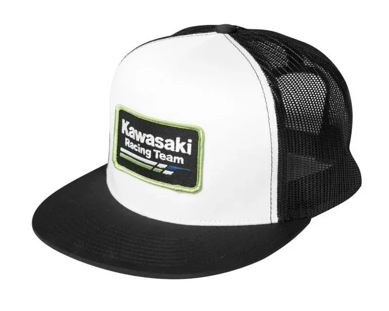 Factory Effex White/Black "Kawasaki Racing Team" Snapback Hat - 18-86100