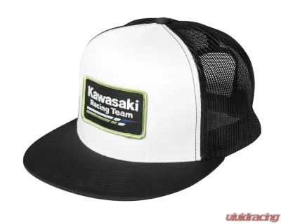 Factory Effex White/Black "Kawasaki Racing Team" Snapback Hat - 18-86100