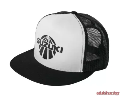 Factory Effex White/Black Suzuki Vintage Snapback Hat - 18-86402