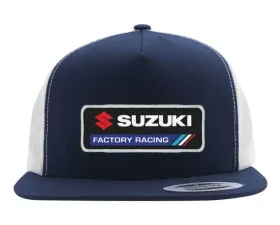 Factory Effex Navy Blue/White Suzuki Factory Snapback Hat