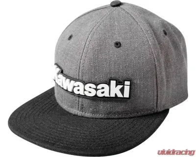 Factory Effex Black/Charcoal Kawasaki Bold Snapback Hat - 24-86100