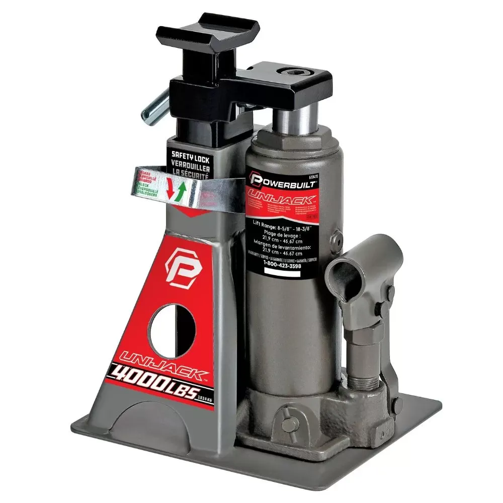 PowerBuilt 2-Ton Pound Unijack Bottle Jack And Jackstand-In-One - 620470
