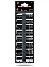 PowerBuilt 8-Piece 1/2-Inch Drive SAE 6-Point Deep Socket Set                                     - 640056 - Image 6