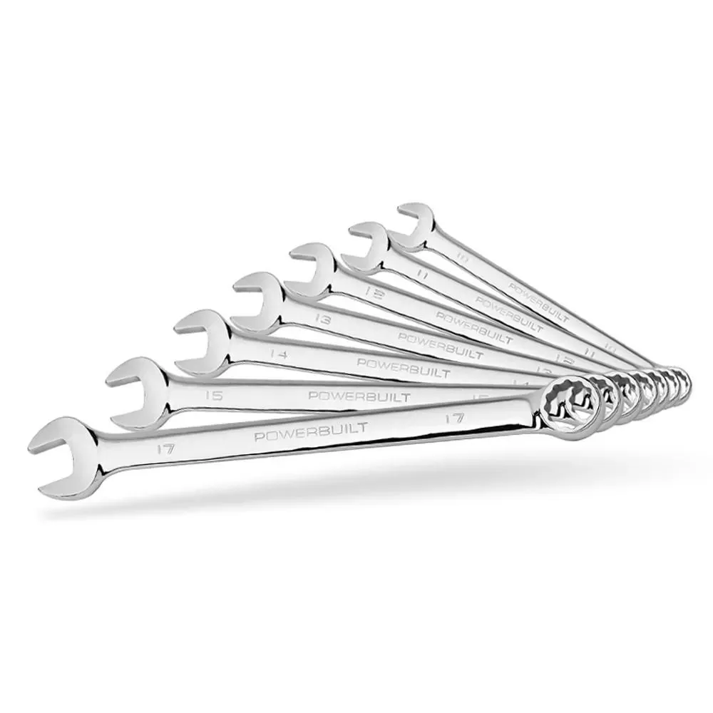 PowerBuilt 7-Piece Metric Long Pattern Combination Wrench Set - 640437