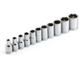 PowerBuilt 11-Piece 1/4-Inch Drive SAE 6-Point Socket Set