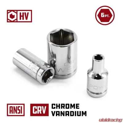 PowerBuilt 11-Piece 1/4-Inch Drive SAE 6-Point Socket Set - 640497