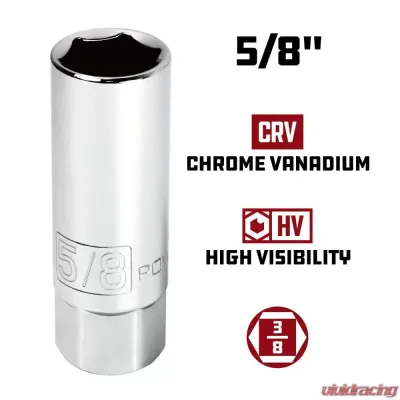 PowerBuilt 5-Piece 3/8-Inch Drive Spark Plug Socket Set - 640855