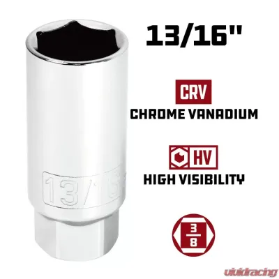 PowerBuilt 5-Piece 3/8-Inch Drive Spark Plug Socket Set - 640855