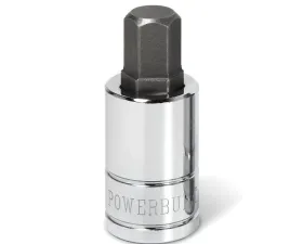 PowerBuilt 1/2-Inch Dr. Hex Bit Sockets - SAE