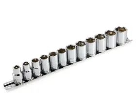 PowerBuilt 12-Piece 3/8-Inch Drive 6-Point Shallow Metric Socket Set